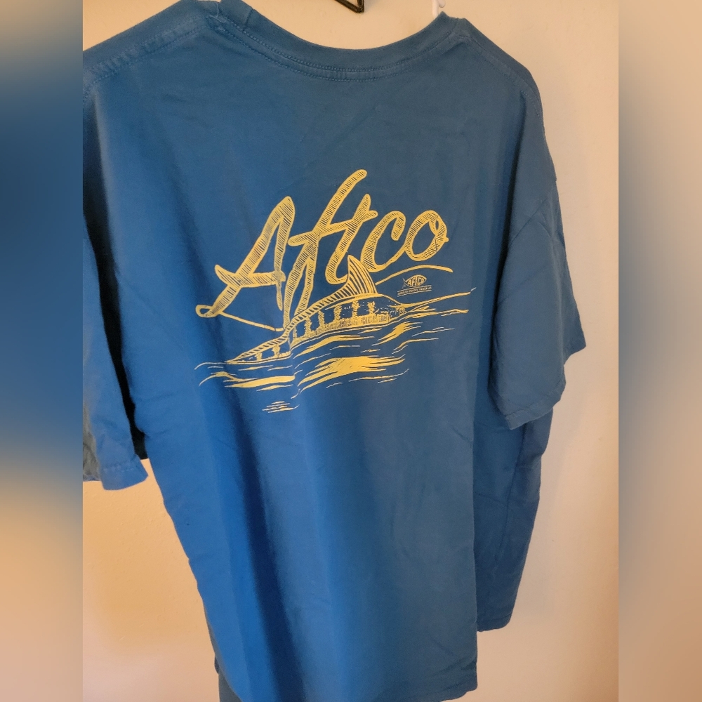 Aftco tee with pocket and back graphic